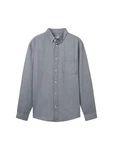 TOM TAILOR Langarmhemd Grau/Blau/Dunkelblau/Hellgrau