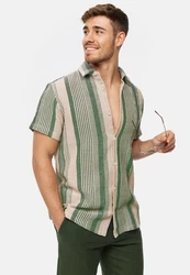 Indicode Hemd INCosby Grün/Dunkelgrün/Khaki/Beige
