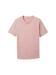TOM TAILOR Denim T-Shirt mit Rundhalsausschnitt Rosa/Lila
