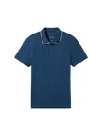TOM TAILOR Langarm Poloshirt Basic marine/hellblau