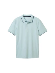 TOM TAILOR Langarm Poloshirt Basic Hellblau/Blau/Hellgrün/Türkis