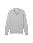 TOM TAILOR Strick Polohemd Grau/Hellgrau