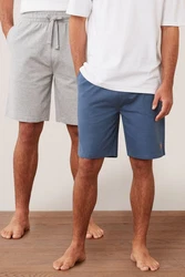 Next Schlafshorts 2er-Pack Dunkelblau/Grau