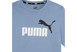 PUMA T-Shirt ESS+ Essentials 2 Col Logo Tee (586759) Blau/Hellblau