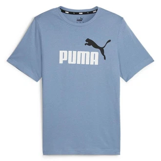 PUMA T-Shirt ESS+ Essentials 2 Col Logo Tee (586759) Blau/Hellblau