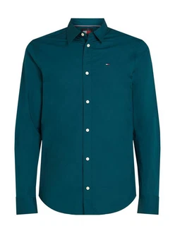 Tommy Jeans Herren Original Stretch Langarm Slim Fit Freizeithemd 