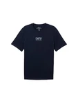 TOM TAILOR Denim Print T-Shirt mit Bio-Baumwolle Dunkelblau