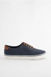 Next Klassischer Stoffschuh Sneaker Dunkelblau/Hellblau/Blau
