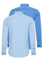 Rusty Neal Langarmhemd Slim-Fit Blau/Hellblau/Dunkelblau/Pastell