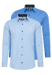 Rusty Neal Langarmhemd Slim-Fit Blau/Hellblau/Dunkelblau/Pastell Rusty Neal Langarmhemd Slim-Fit Blau/Hellblau/Dunkelblau/Pastell