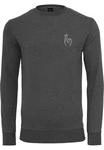 Mister Tee Rundhalspullover Easy Sign Crewneck Dunkelgrau/Grau/Hellgrau