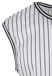 Urban Classics Striped Mesh Tanktop Weiß/Schwarz/Grau/Hellgrau