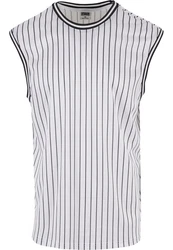 Urban Classics Striped Mesh Tanktop Weiß/Schwarz/Grau/Hellgrau