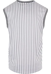 Urban Classics Striped Mesh Tanktop Weiß/Schwarz/Grau/Hellgrau
