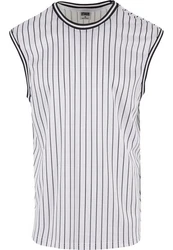 Urban Classics Striped Mesh Tanktop Weiß/Schwarz/Grau/Hellgrau