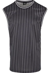 Urban Classics Striped Mesh Tanktop Schwarz/Dunkelblau/Dunkelgrau