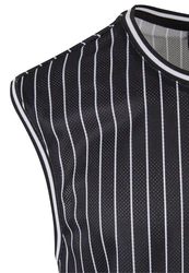Urban Classics Striped Mesh Tanktop Schwarz/Dunkelblau/Dunkelgrau