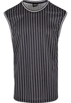 Urban Classics Striped Mesh Tanktop Schwarz/Dunkelblau/Dunkelgrau