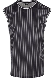 Urban Classics Striped Mesh Tanktop Schwarz/Dunkelblau/Dunkelgrau