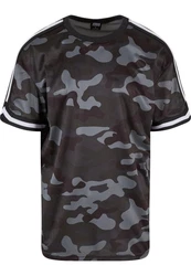 URBAN CLASSICS T-Shirt Urban Classics Herren Oversized Mesh AOP Tee Dunkelgrün