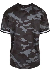 URBAN CLASSICS T-Shirt Urban Classics Herren Oversized Mesh AOP Tee Dunkelgrün