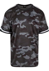 URBAN CLASSICS T-Shirt Urban Classics Herren Oversized Mesh AOP Tee Dunkelgrün