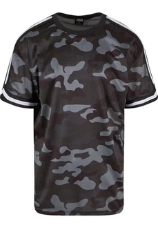 URBAN CLASSICS T-Shirt Urban Classics Herren Oversized Mesh AOP Tee Dunkelgrün