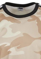 URBAN CLASSICS T-Shirt Urban Classics Herren Oversized Mesh AOP Tee Dunkelgrün/Khaki/Beige/Dunkelblau
