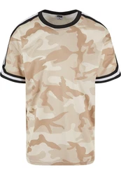 URBAN CLASSICS T-Shirt Urban Classics Herren Oversized Mesh AOP Tee Dunkelgrün/Khaki/Beige/Dunkelblau