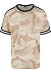 URBAN CLASSICS T-Shirt Urban Classics Herren Oversized Mesh AOP Tee Dunkelgrün/Khaki/Beige/Dunkelblau