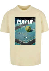 Upscale by Mister Tee T-Shirt PlayLit Heavy Oversize Tee Khaki/Blau/Weiß/Gelb