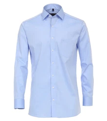 CASAMODA Langarmhemd Kent Hellblau/Dunkelblau/Blau