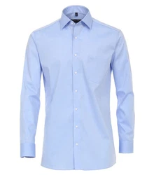 CASAMODA Langarmhemd Kent Hellblau/Dunkelblau/Blau
