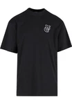 URBAN CLASSICS T-Shirt UC Shiny Logo Tall Tee Dunkelblau/Schwarz