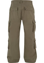 URBAN CLASSICS Cargohose Double Cargo Pants Khaki/Dunkelgrün