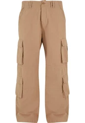 URBAN CLASSICS Cargohose Double Cargo Pants Braun/Khaki/Beige