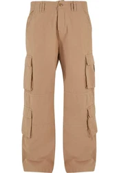 URBAN CLASSICS Cargohose Double Cargo Pants Braun/Khaki/Beige