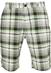 URBAN CLASSICS Herren Big Checked Shorts Dunkelgrün/Grün/Gelb