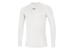 Mizuno T-Shirt UNI CORE LS UNDER Weiß/Grau/Dunkelblau/Silber