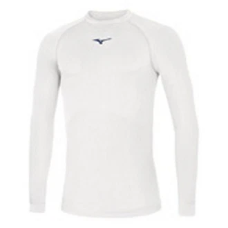 Mizuno T-Shirt UNI CORE LS UNDER Weiß/Grau/Dunkelblau/Silber