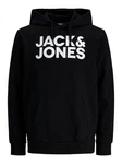 Jack & Jones Sweatshirt JJECORP LOGO SWEAT HOOD (3478) Schwarz/Hellblau