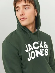Jack & Jones Sweatshirt JJECORP LOGO SWEAT HOOD (3478) Grün (3478)
