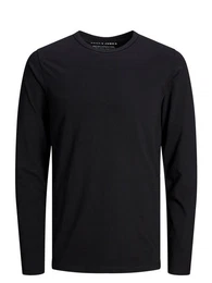 Longsleeve Longsleeve Basic Stretch Shirt JJEBASIC Dnner Pullover 3744 in Schwarz