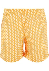 URBAN CLASSICS Badeshorts PatternSwim Shorts Gelb/Orange