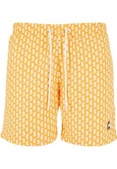 URBAN CLASSICS Badeshorts PatternSwim Shorts Gelb/Orange