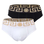 Versace Herren Slip TOPEKA (2er Pack) Weiß/Orange/Gold/Lila/Creme/Braun