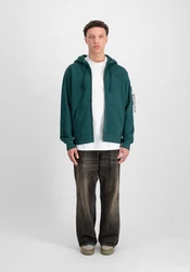Alpha Industries Hoodie Back Print Zip Hoodie Grün/Dunkelgrün/Türkis