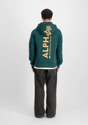 Alpha Industries Hoodie Back Print Zip Hoodie Grün/Dunkelgrün/Türkis