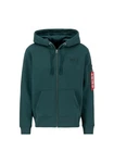 Alpha Industries Hoodie Back Print Zip Hoodie Grün/Dunkelgrün/Türkis