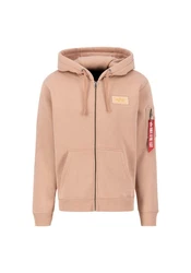 Alpha Industries Hoodie Back Print Zip Hoodie Beige/Braun/Khaki